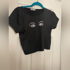 Women crop top with open back